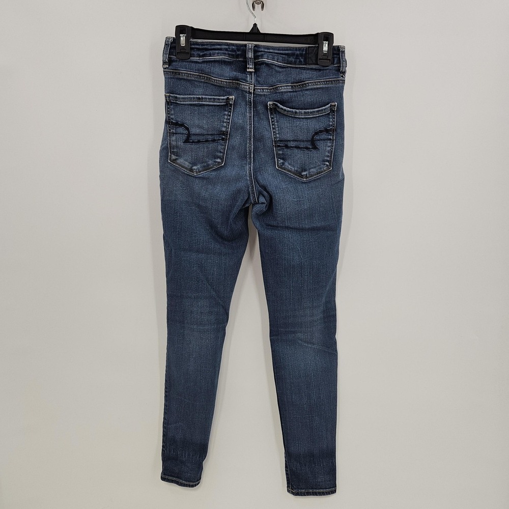 American Eagle Jeans Womens 4 Blue Super Hi-Rise Jegging Stretch Skinny Denim - Picture 3 of 9